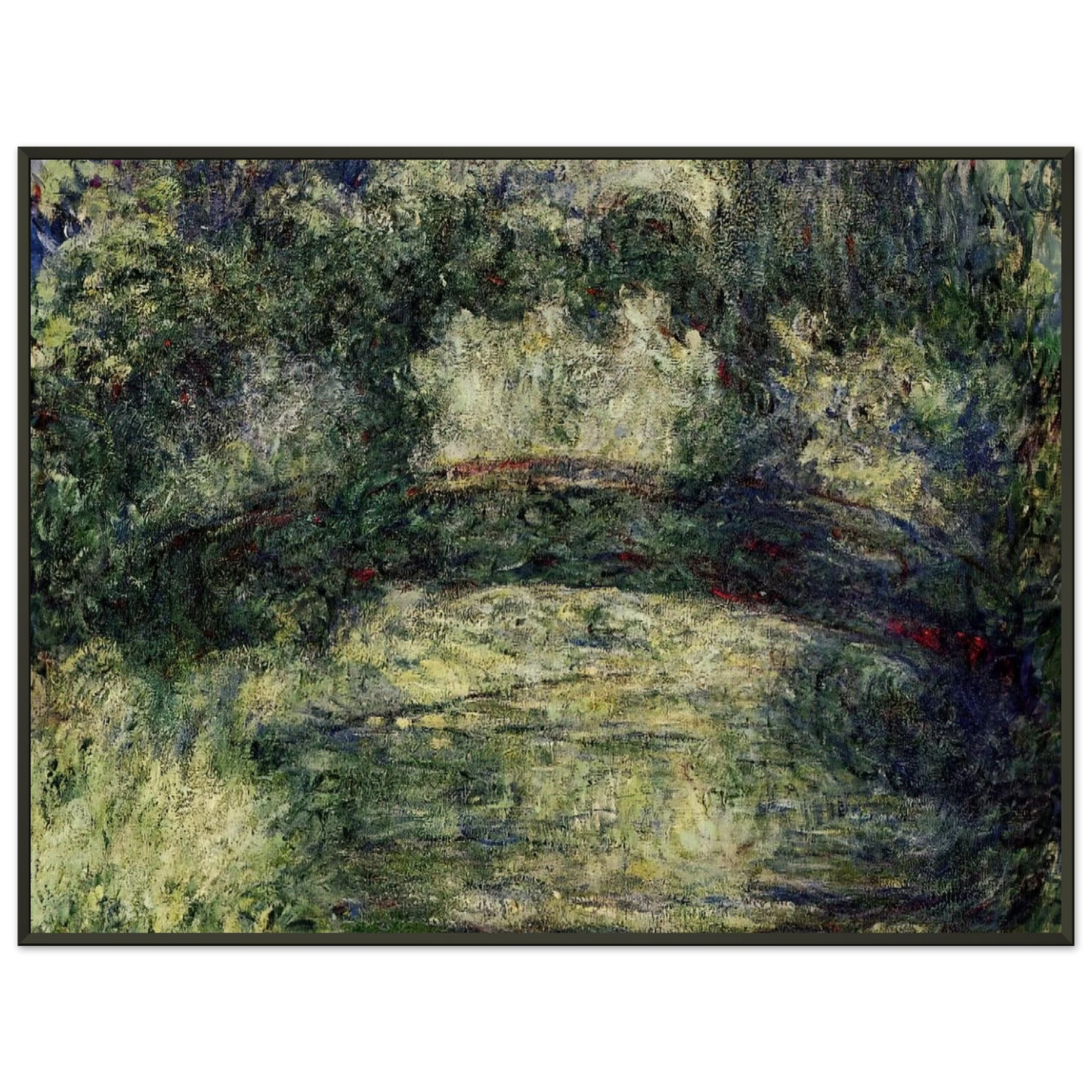 claude monet  The Japanese Bridge 10 Framed Art Print  - Aluminum Frame - 60x80 cm / 24x32 inches