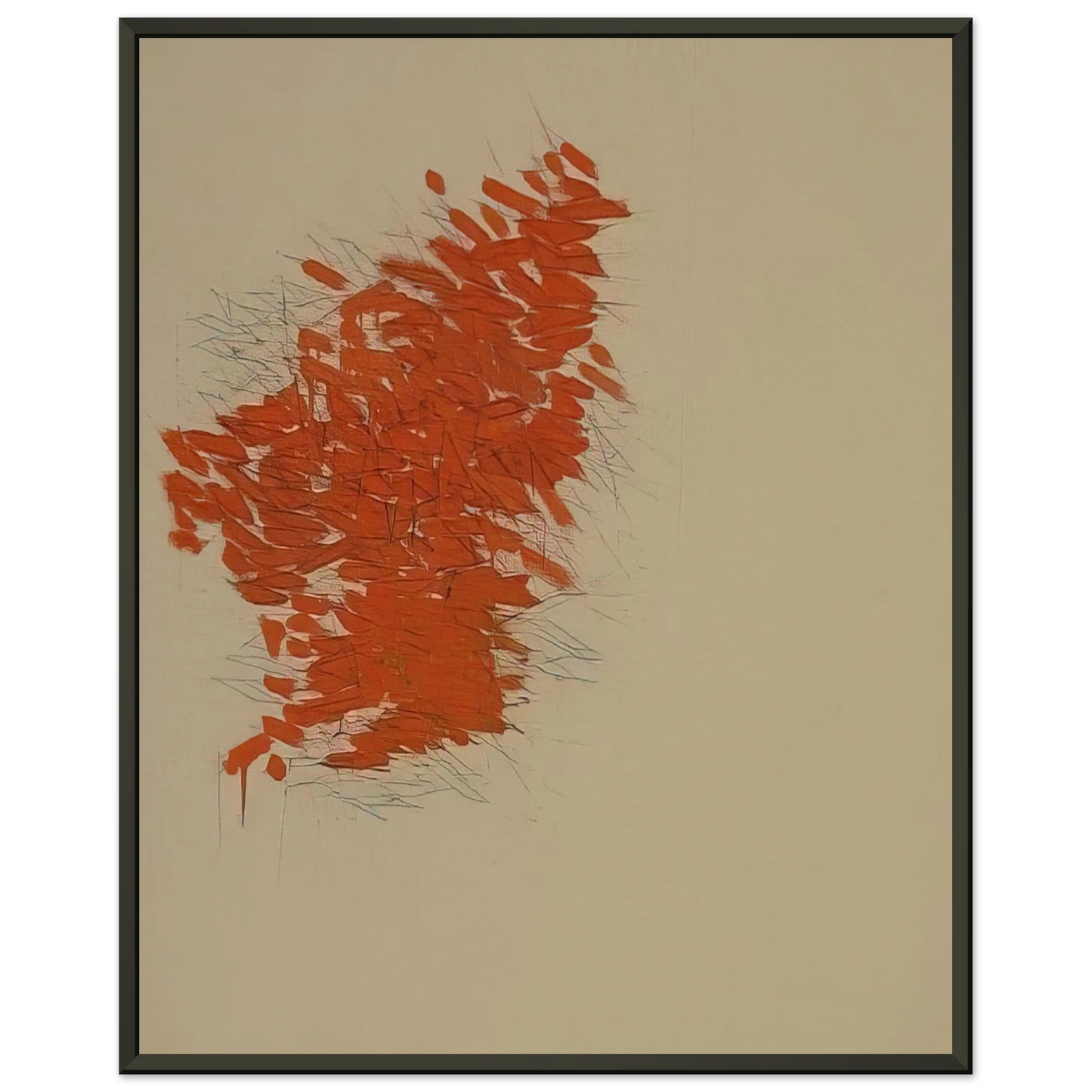Robert Goodnough Orange 1973 Framed Art Print - Aluminum Frame - 60x80 cm / 24x32 inches
