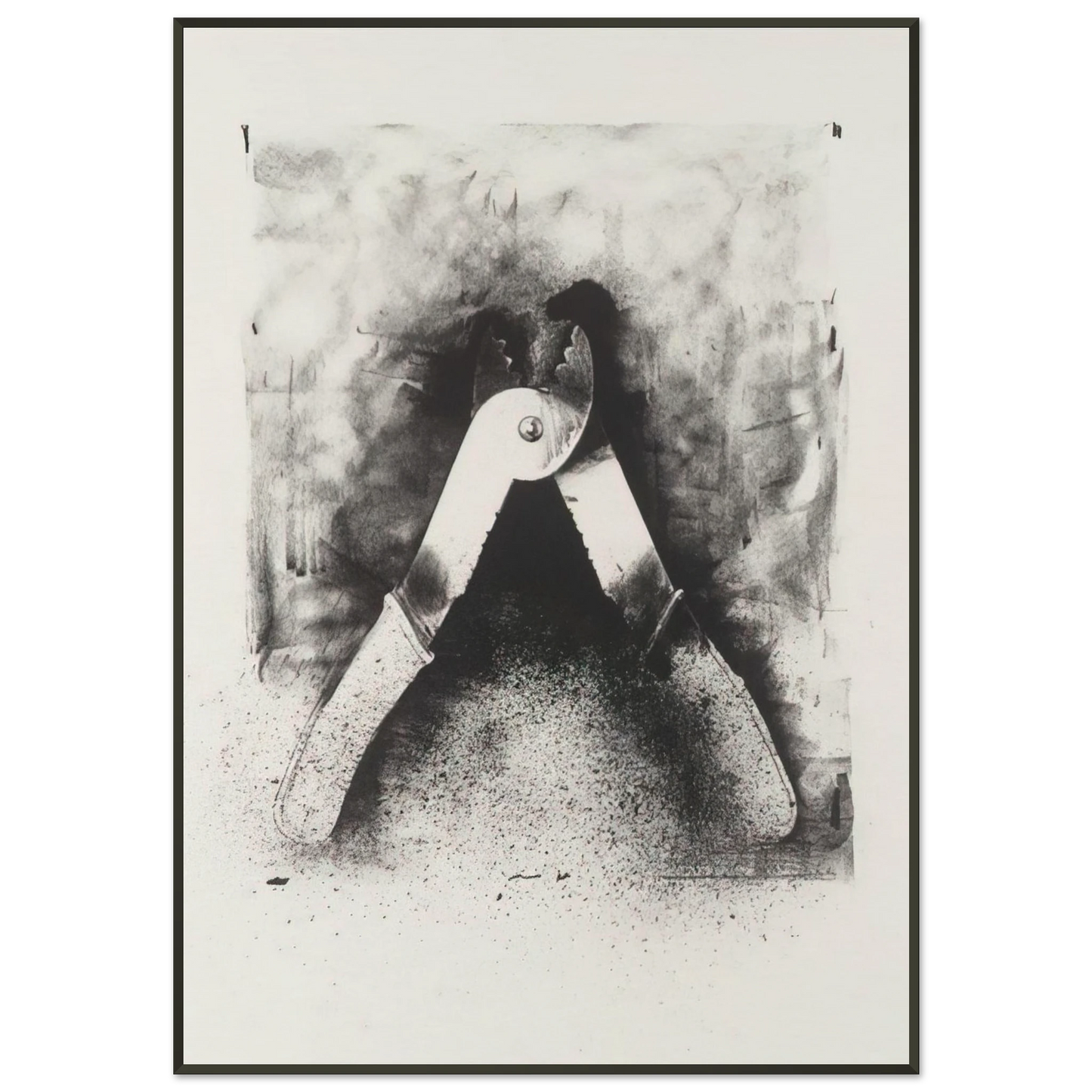 Jim Dine UNTITLED FROM TEN WINTER TOOLS 1973 7 Framed Art Print - Aluminum Frame - 21x29.7 cm / 8x12"