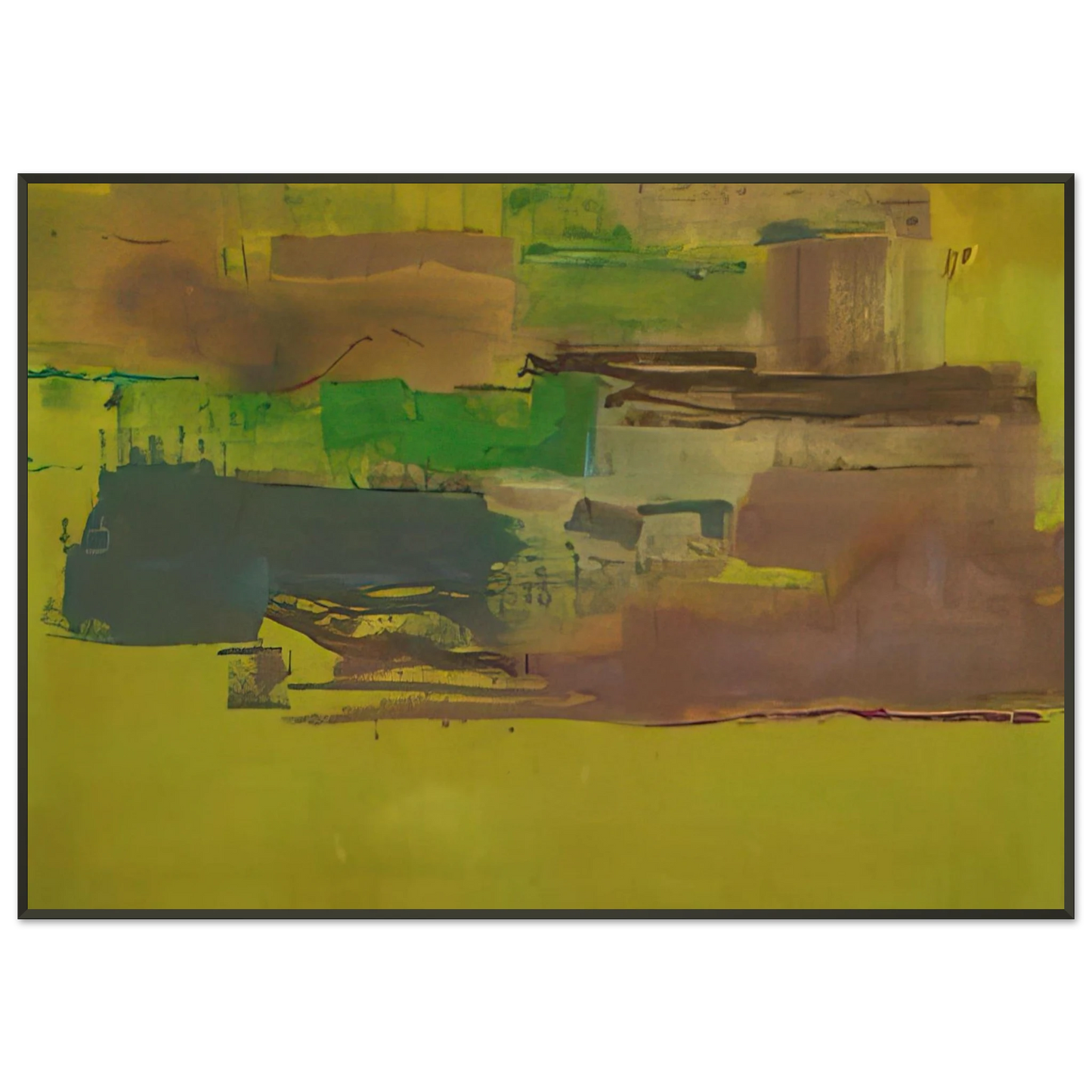Helen Frankenthaler  August Deep  1978 Framed Art Print  - Aluminum Frame - 21x29.7 cm / 8x12"