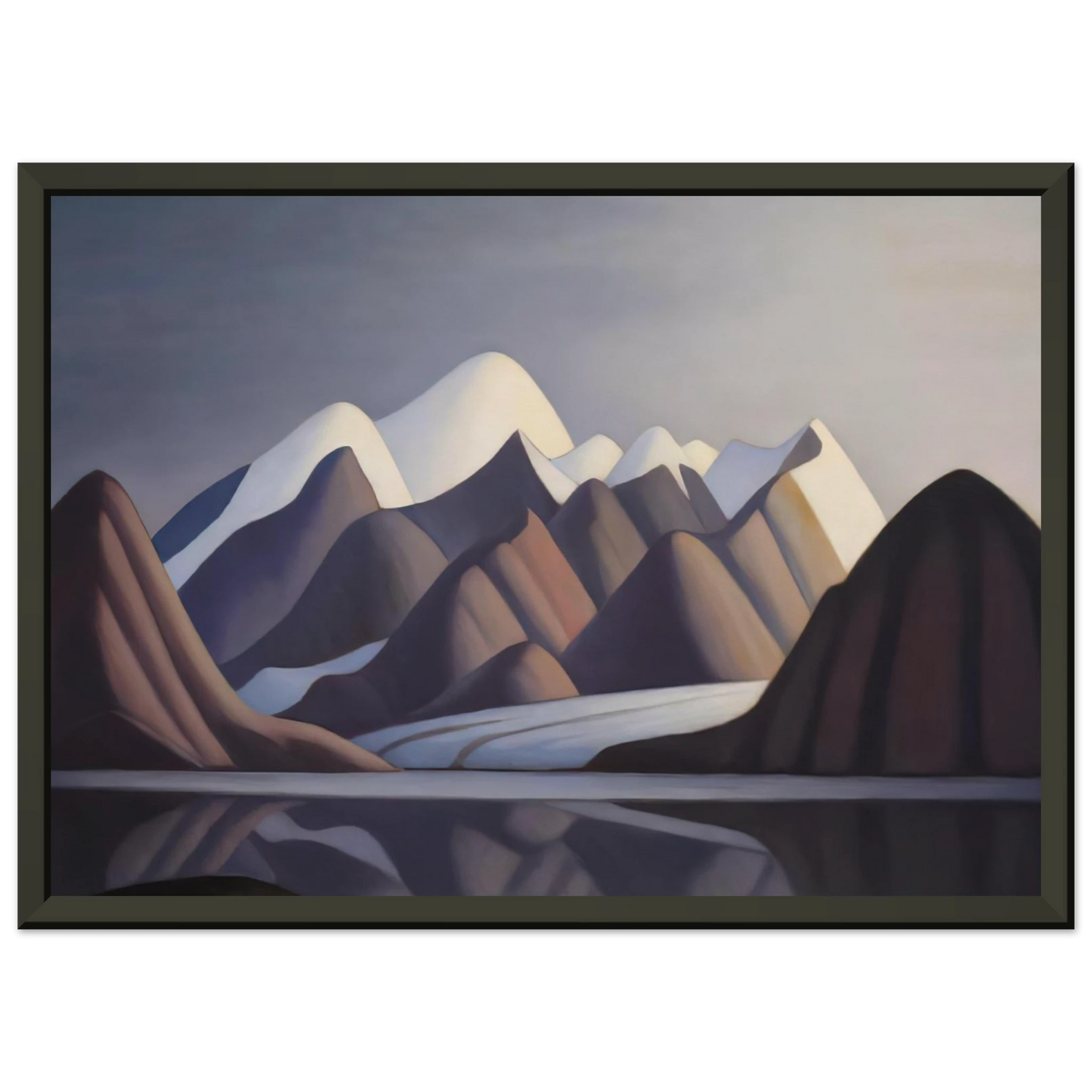 Lawren Harris Mount Thule Bylot Island 1930 Framed Art Print - Aluminum Frame - 70x100 cm / 28x40 inches