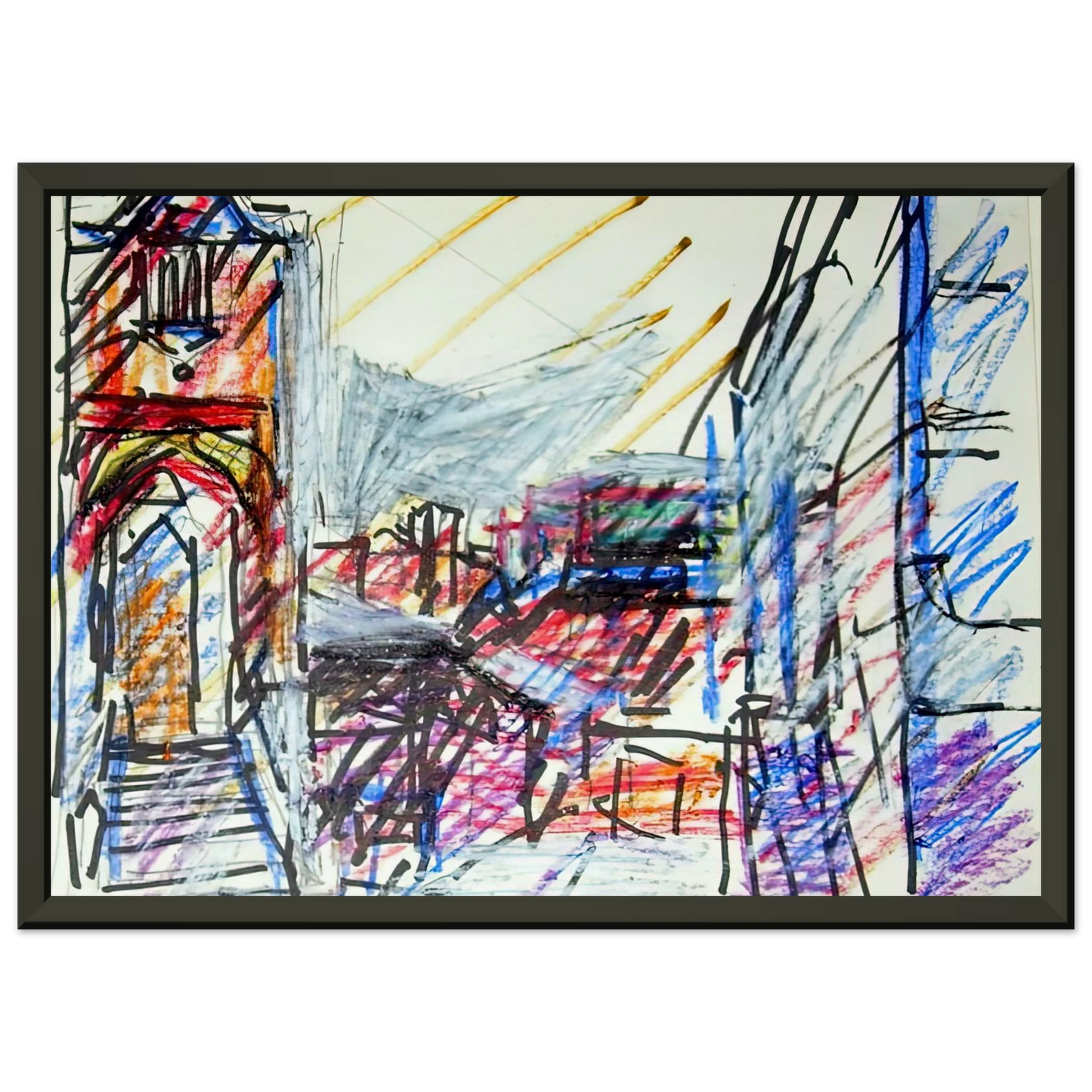 Frank Auerbach TO THE STUDIOS Framed Art Print - Aluminum Frame - 40x50 cm / 16x20 inches