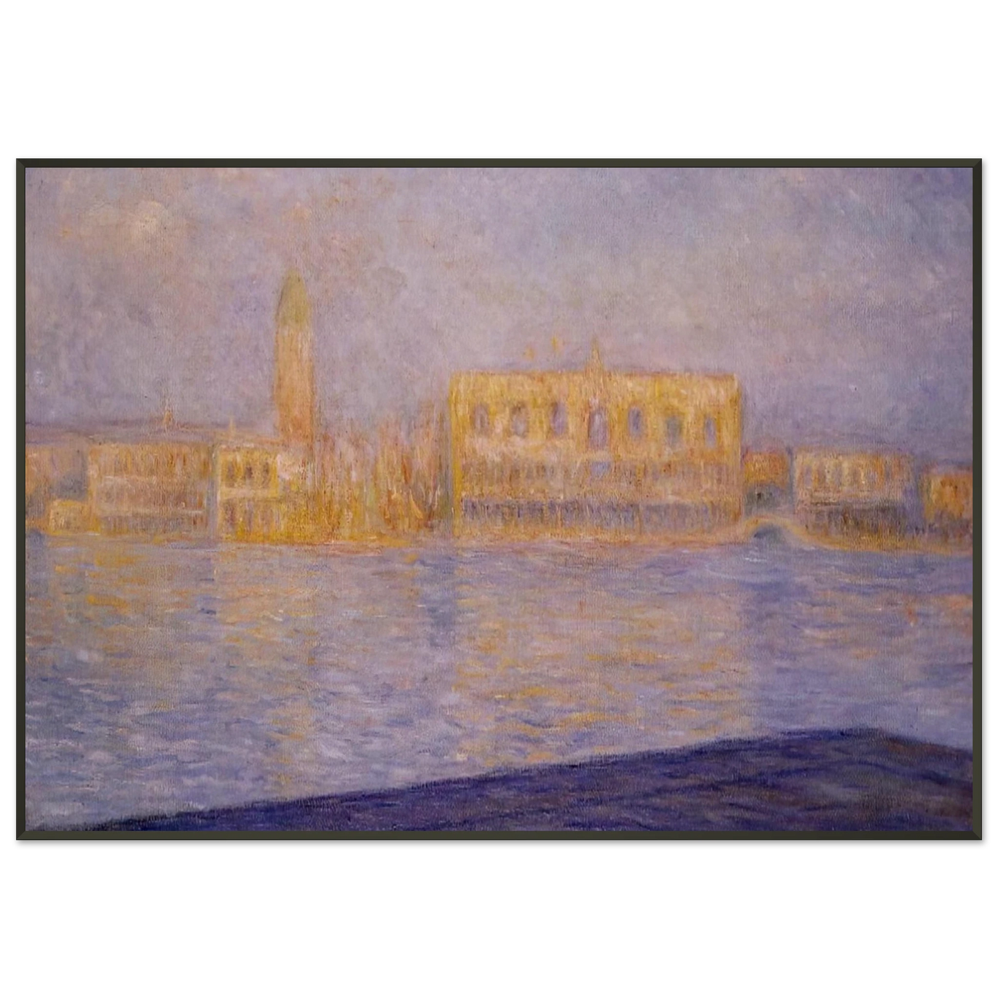 claude monet The Doges Palace Seen from San Giorgio Maggiore 2 Framed Art Print - Aluminum Frame - 21x29.7 cm / 8x12"