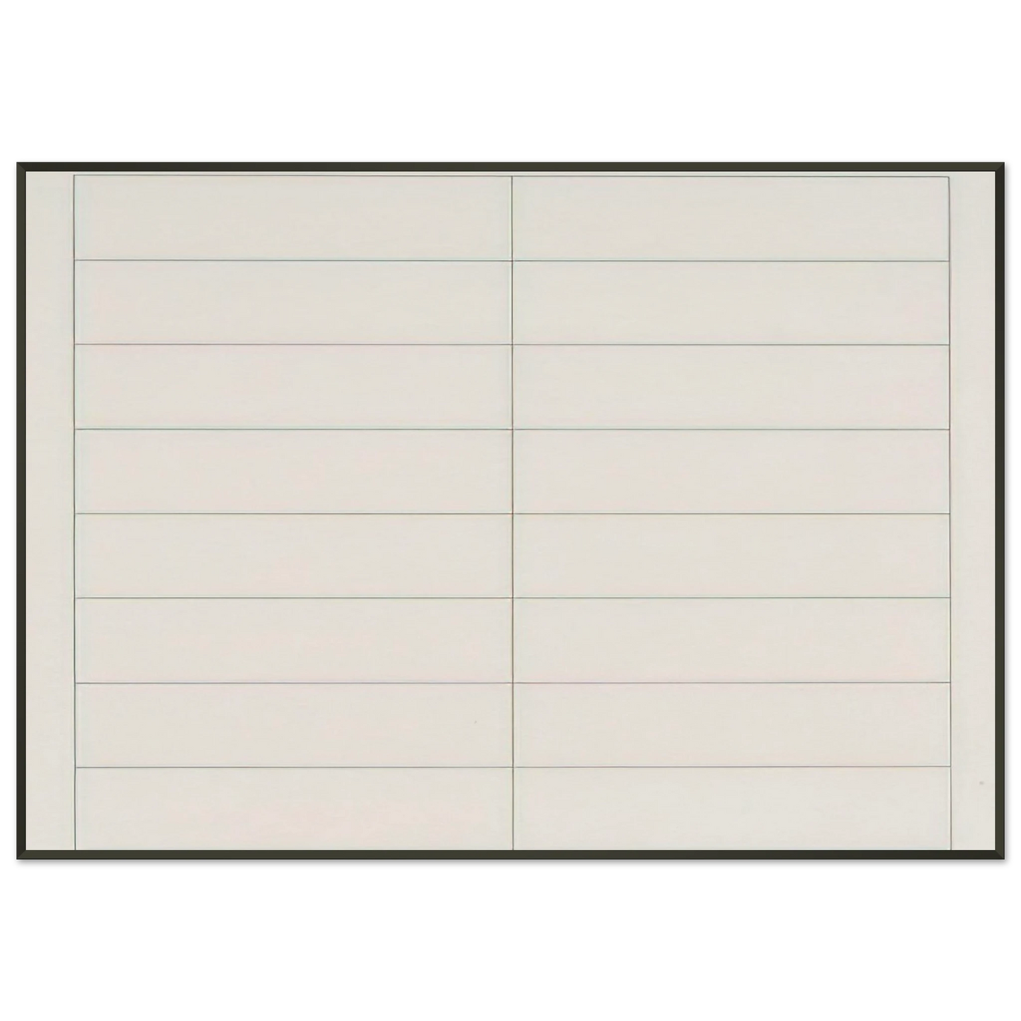Agnes Martin On a clear day 2 Framed Art Print - Aluminum Frame - 21x29.7 cm / 8x12"