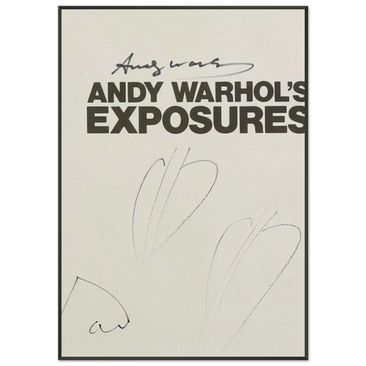 Andy Warhol  Butterfly Hearths  Andy Warhols Exposures  Framed Art Print  - Aluminum Frame - 21x29.7 cm / 8x12"
