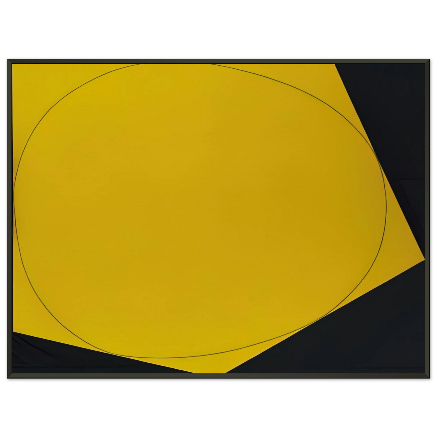 Robert Mangold DISTORTED CIRCLE WITHIN A POLYGON I 1972 Framed Art Print - Aluminum Frame - 40x50 cm / 16x20 inches