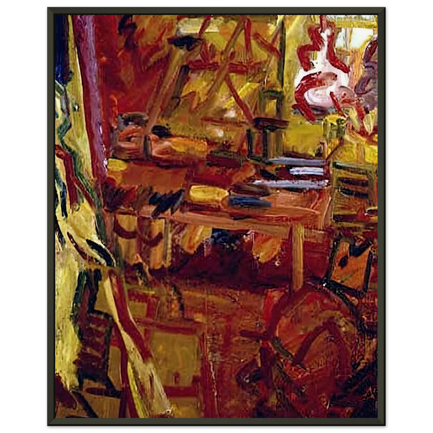 Frank Auerbach IN THE STUDIO Framed Art Print - Aluminum Frame - 40x50 cm / 16x20 inches