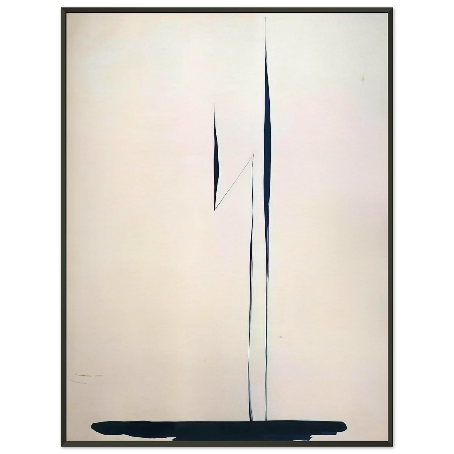 Georgia OKeeffe Black Lines 1 Framed Art Print - Aluminum Frame - 70x100 cm / 28x40 inches