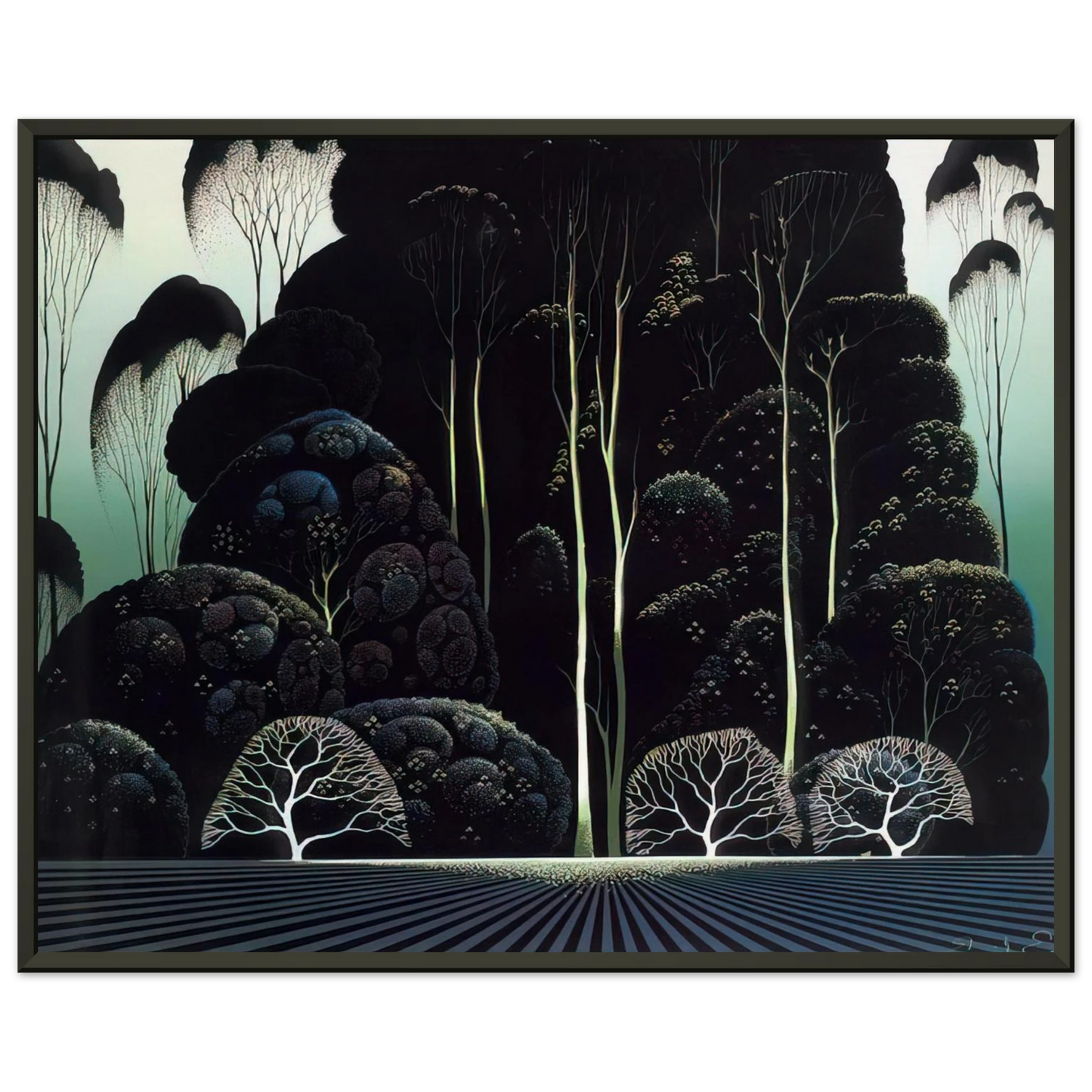 Eyvind Earle Eucalyptus Framed Art Print - Aluminum Frame - 60x80 cm / 24x32 inches
