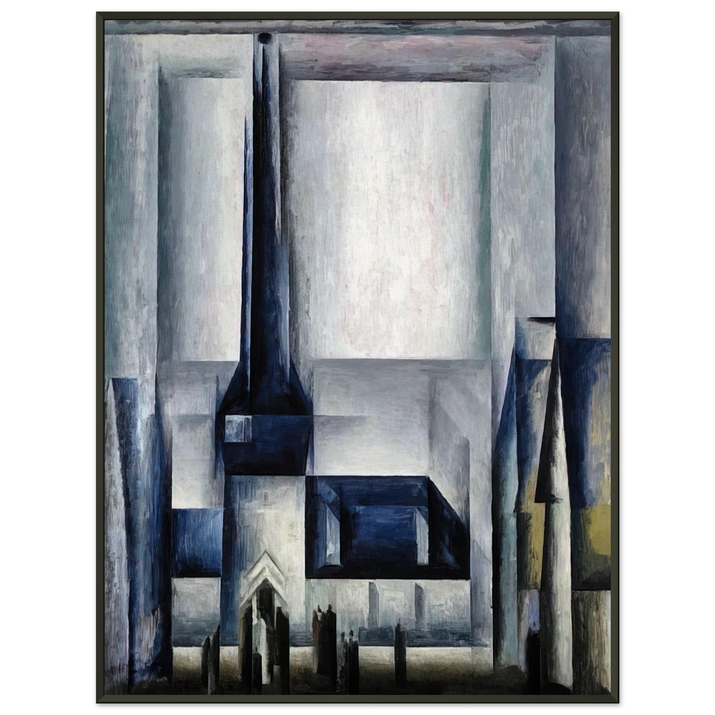 Lyonel Feininger GELMERODA III 1913 Framed Art Print - Aluminum Frame - 40x50 cm / 16x20 inches