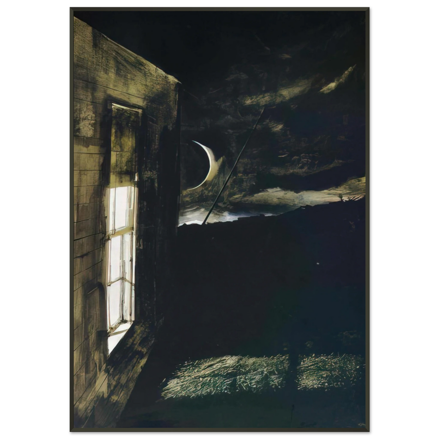 Andrew Wyeth CRESCENT MOON Framed Art Print - Aluminum Frame - 21x29.7 cm / 8x12"