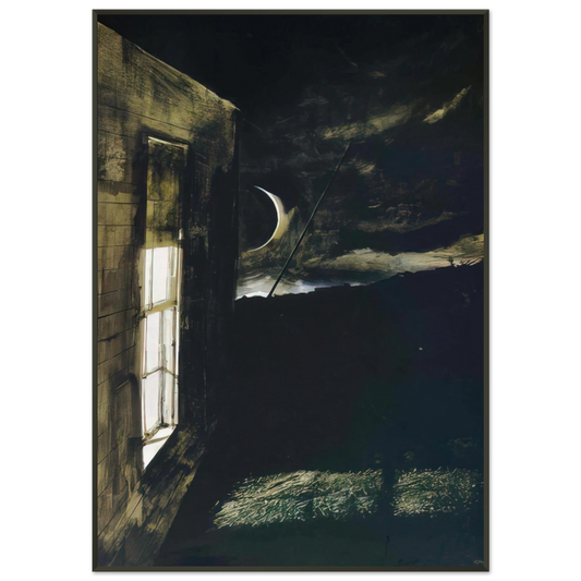 Andrew Wyeth  CRESCENT MOON Framed Art Print  - Aluminum Frame - 21x29.7 cm / 8x12"