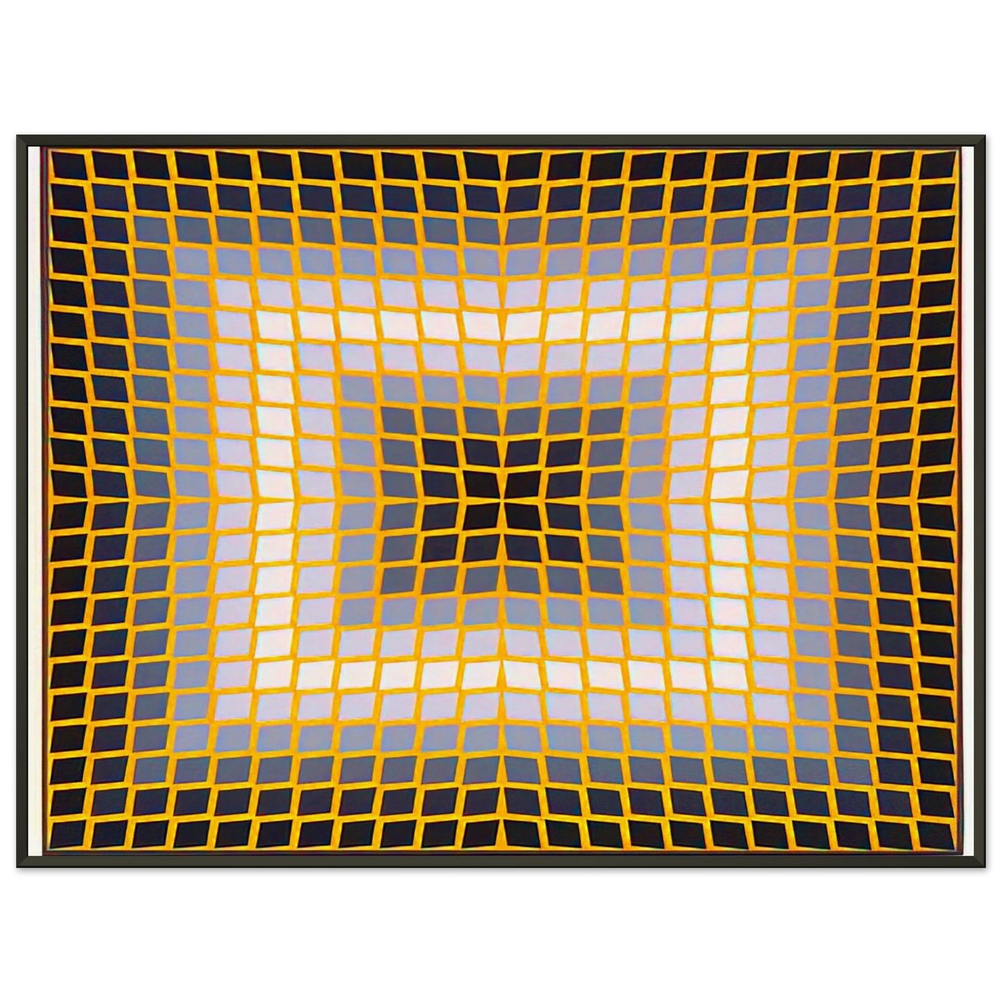 Victor Vasarely Quasar Dia 1965 Framed Art Print - Aluminum Frame - 60x80 cm / 24x32 inches