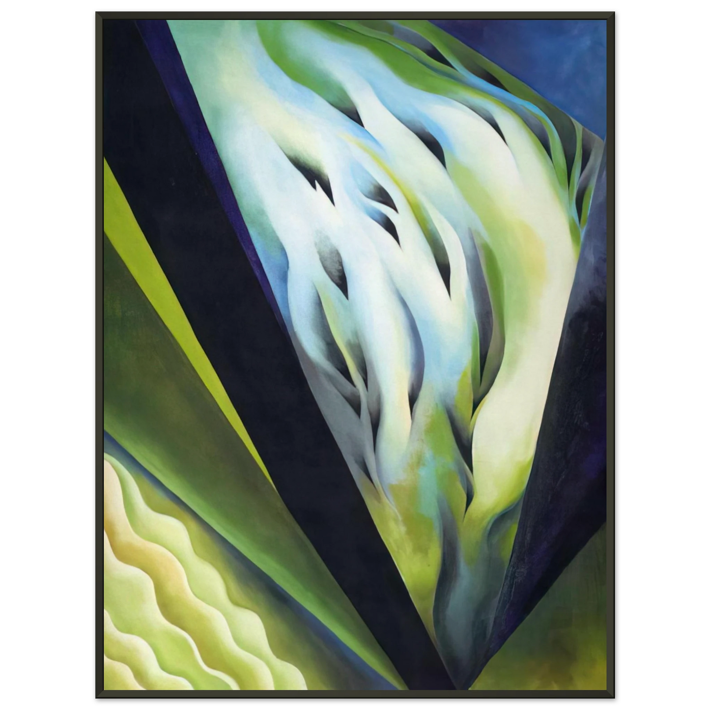 Georgia OKeeffe Blue and Green Music Framed Art Print - Aluminum Frame - 60x80 cm / 24x32 inches