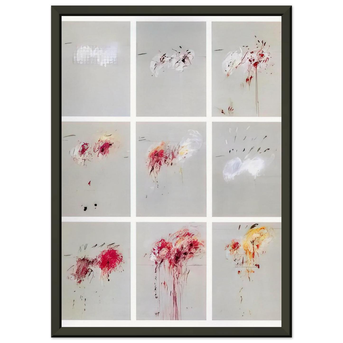 Cy Twombly Nine Discourses on Commodus Framed Art Print - Aluminum Frame - 70x100 cm / 28x40 inches