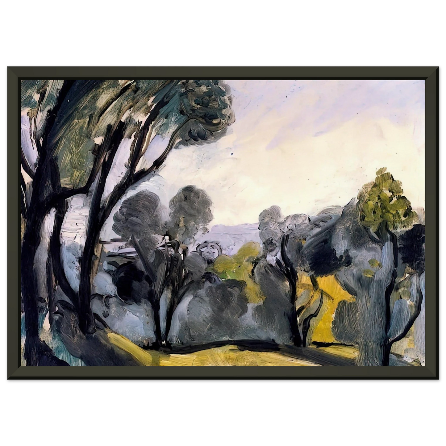 Henri Matisse LANDSCAPE WITH OLIVE TREES 1918 Framed Art Print - Aluminum Frame - 70x100 cm / 28x40 inches
