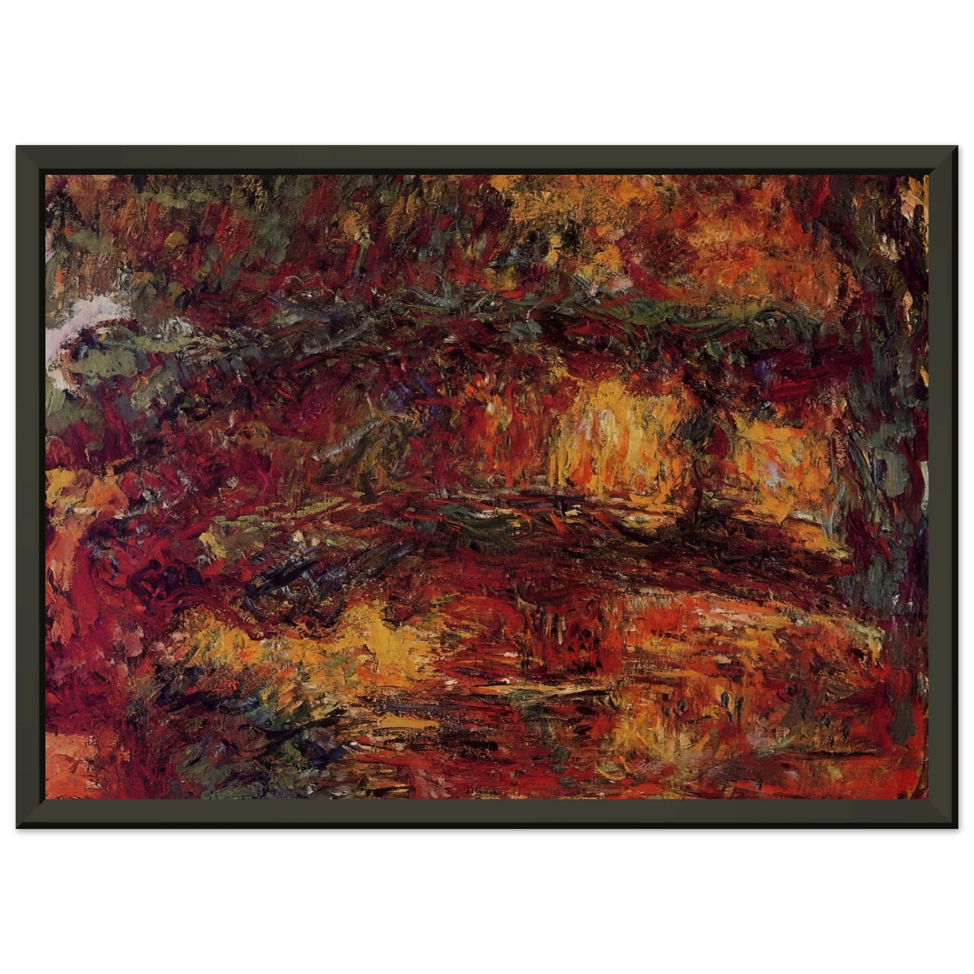 claude monet  The Japanese Bridge at Giverny Framed Art Print  - Aluminum Frame - 40x50 cm / 16x20 inches