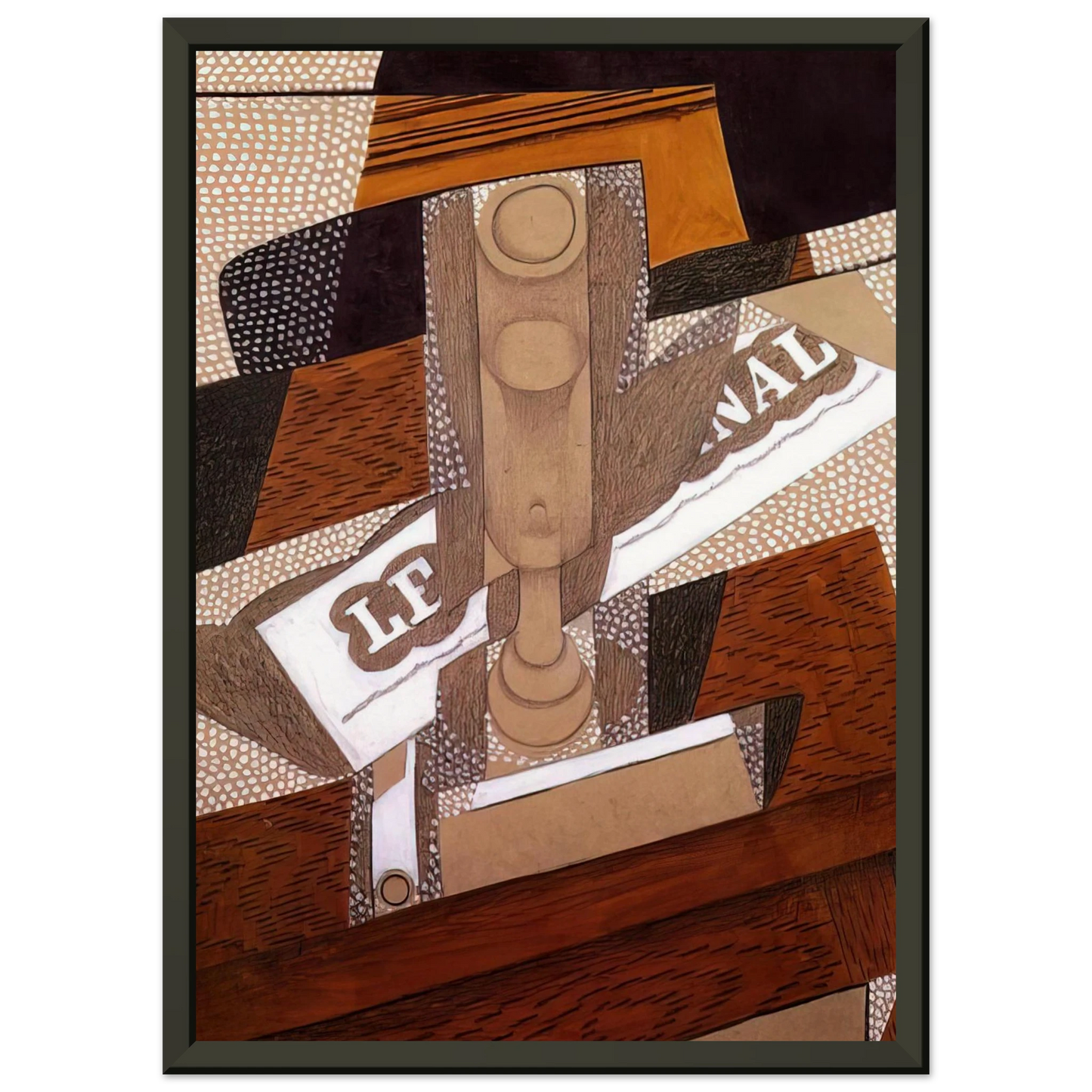 Juan Gris THE PIPE 1916 Framed Art Print - Aluminum Frame - 40x50 cm / 16x20 inches