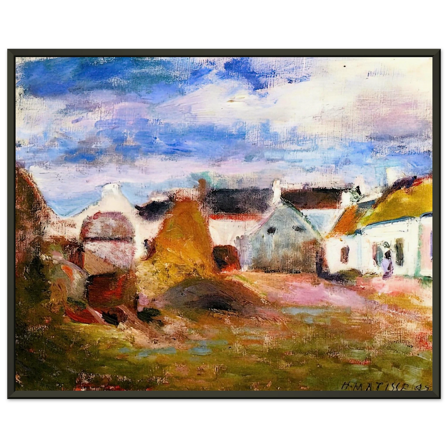 Henri Matisse FARMYARD IN BRITTANY 1897 Framed Art Print - Aluminum Frame - 60x80 cm / 24x32 inches