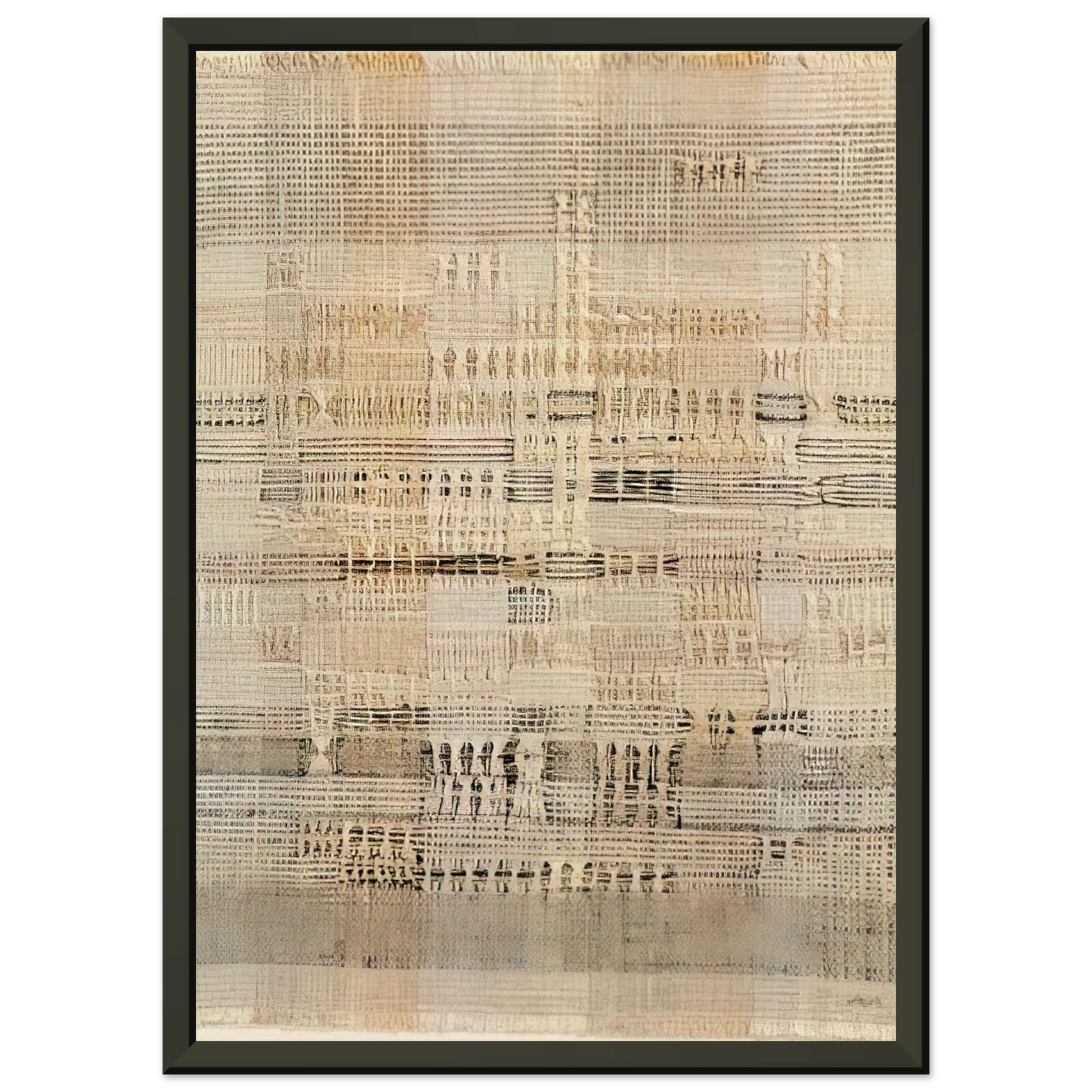 Anni Albers DEVELOPMENT IN ROSE I 1952 Framed Art Print - Aluminum Frame - 40x50 cm / 16x20 inches
