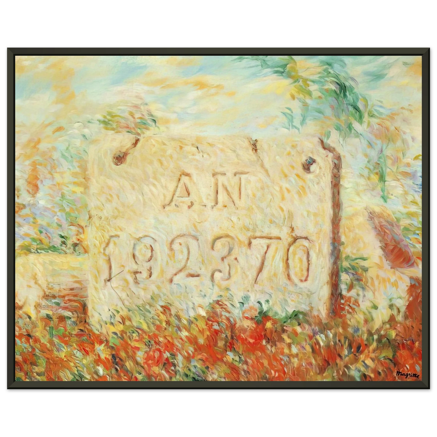 Rene Magritte THE SMILE 1943 Framed Art Print - Aluminum Frame - 40x50 cm / 16x20 inches
