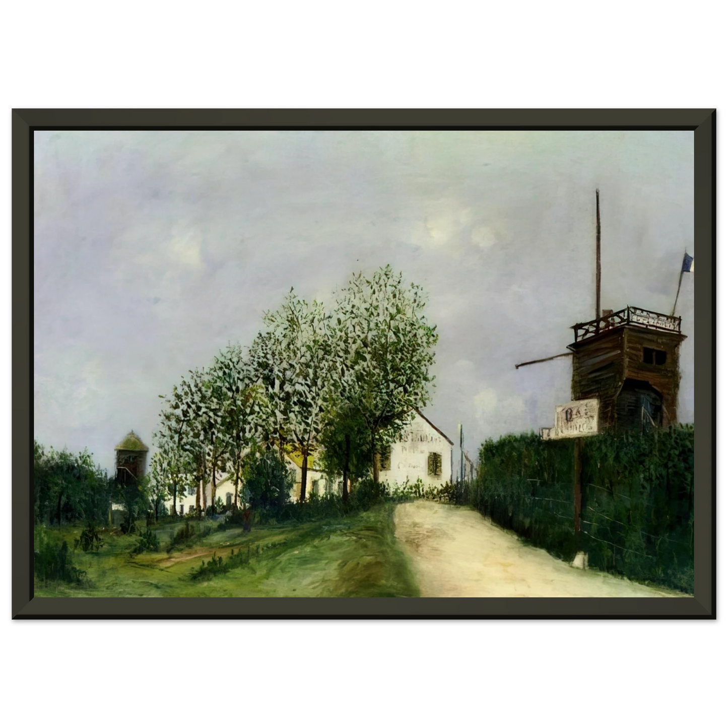 Maurice Utrillo MOULIN IN SANNOIS Framed Art Print - Aluminum Frame - 60x80 cm / 24x32 inches