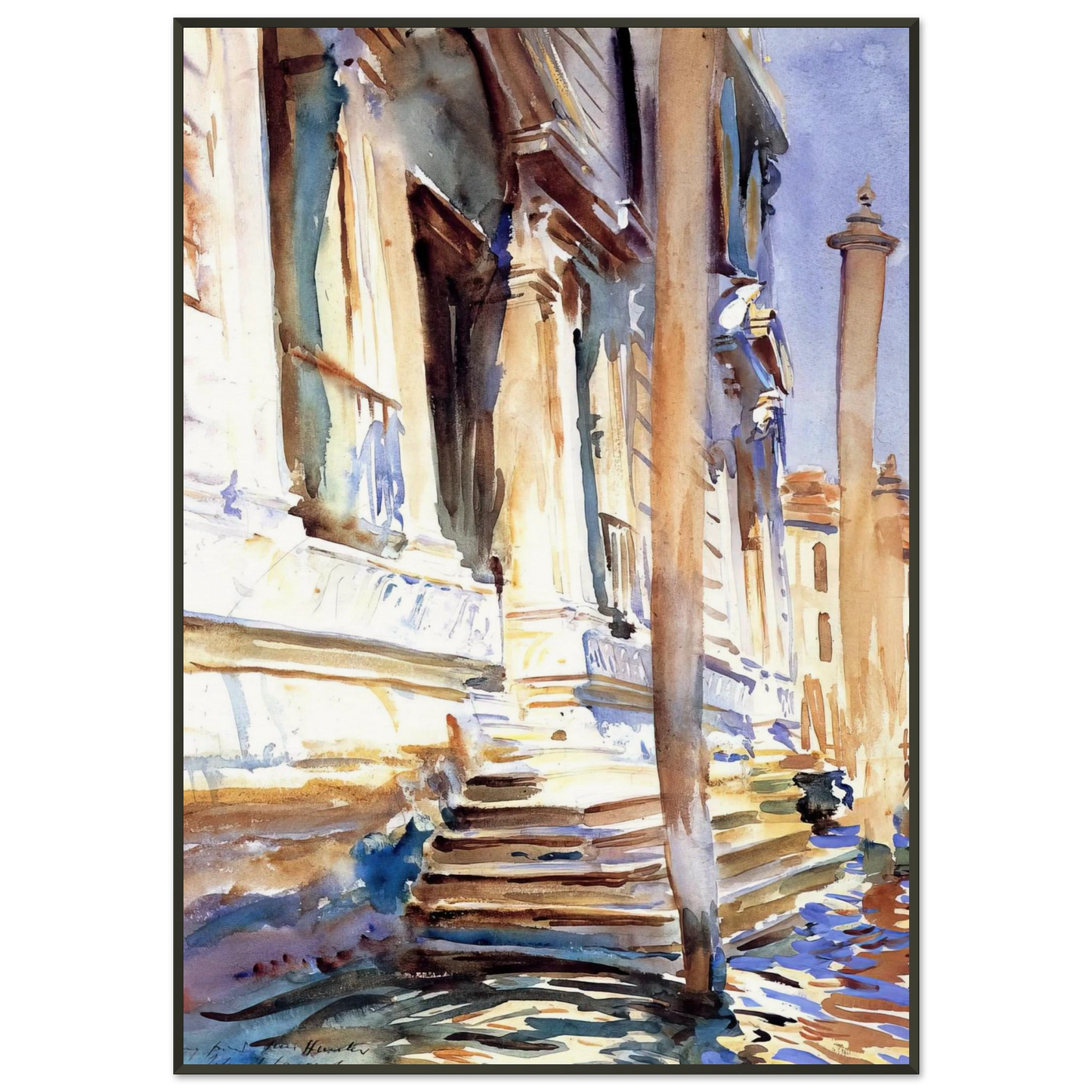 John Singer Sargent Doorway of a Venetian Palace Framed Art Print - Aluminum Frame - 21x29.7 cm / 8x12"