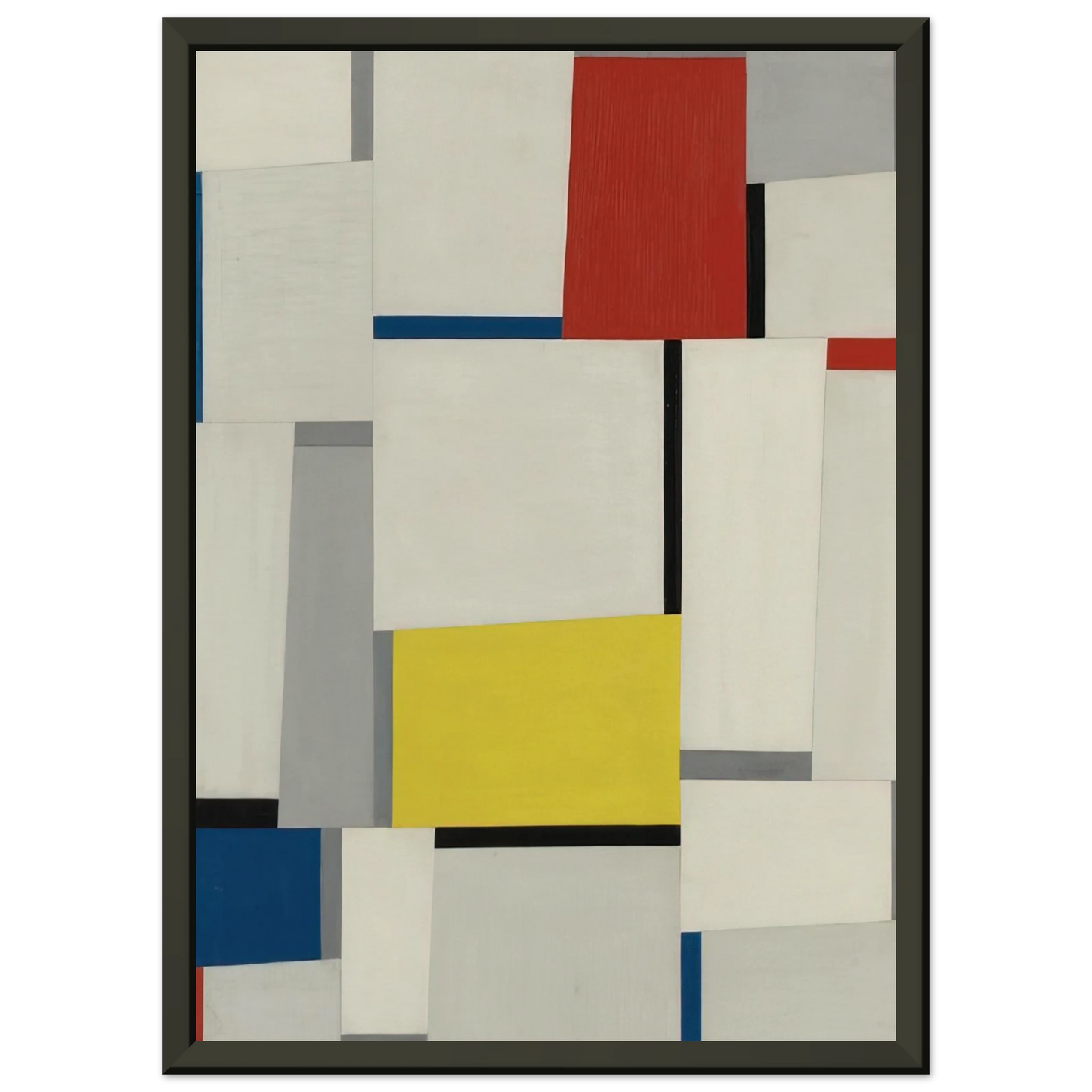 Fritz Glarner Relational Painting 65 1953 Framed Art Print - Aluminum Frame - 70x100 cm / 28x40 inches