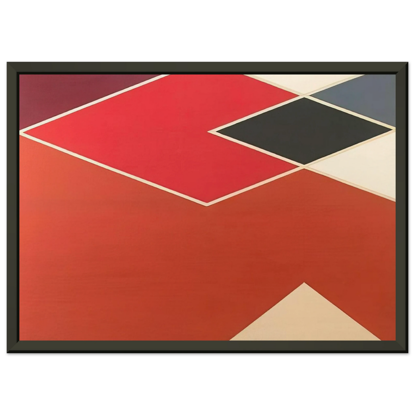 Larry Zox Tikke from the Diamond Cut Series 1968 Framed Art Print - Aluminum Frame - 70x100 cm / 28x40 inches