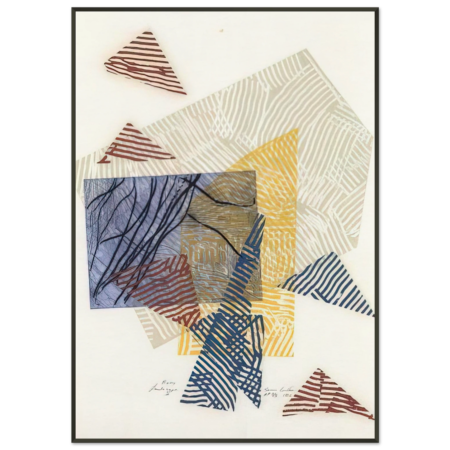 Sam Gilliam Buoy Landscape II Framed Art Print - Aluminum Frame - 21x29.7 cm / 8x12"