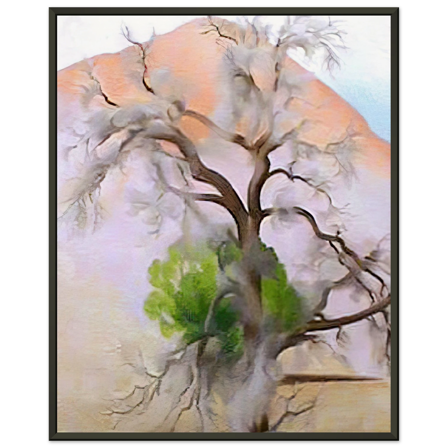 Georgia OKeeffe Pinons with Cedar Framed Art Print - Aluminum Frame - 60x80 cm / 24x32 inches