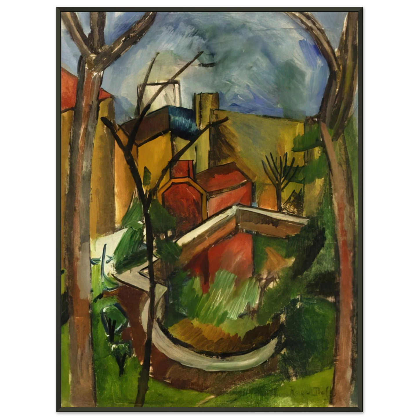 Raoul Dufy LANDSCAPE OF FALAISE 1910 Framed Art Print - Aluminum Frame - 40x50 cm / 16x20 inches