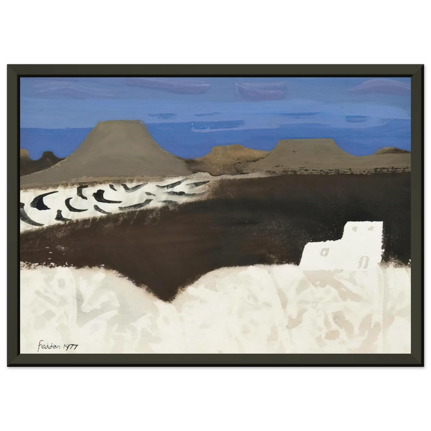 Mary Fedden Lanzarote 1977 Framed Art Print - Aluminum Frame - 70x100 cm / 28x40 inches