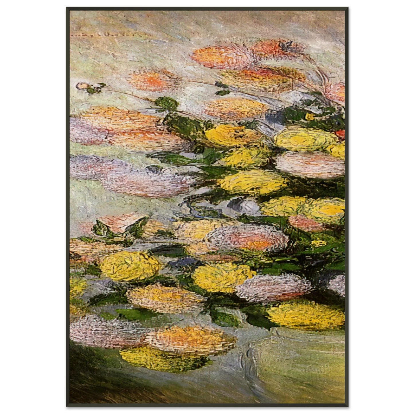 claude monet Vase of Dahlias Framed Art Print - Aluminum Frame - 21x29.7 cm / 8x12"