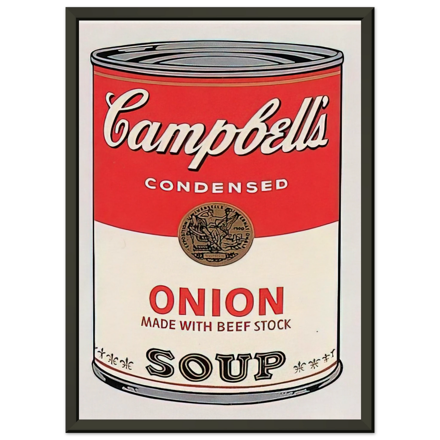 Andy Warhol Campbells Soup Can onion Framed Art Print - Aluminum Frame - 40x50 cm / 16x20 inches