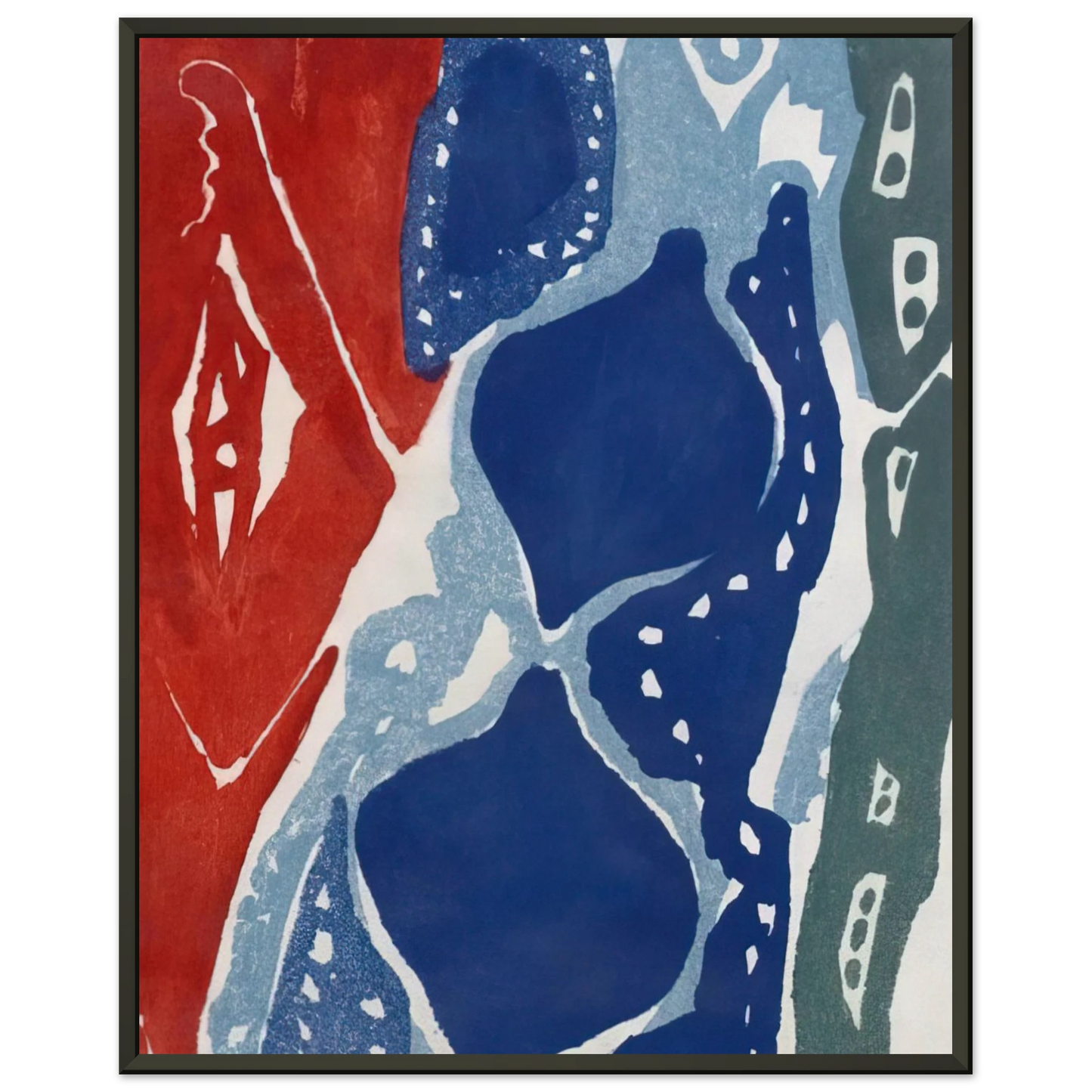 Ernst Wilhelm Nay Farbaquatinta 19657 1965 Framed Art Print - Aluminum Frame - 70x100 cm / 28x40 inches