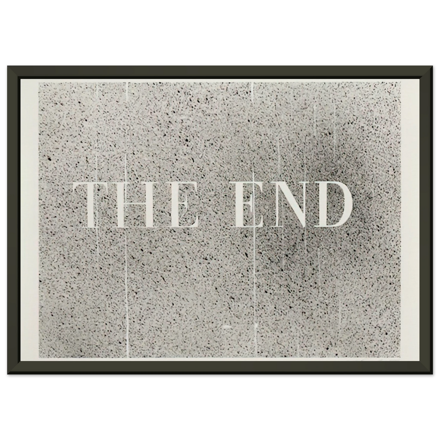Edward Ruscha THE END 60 2005 Framed Art Print - Aluminum Frame - 40x50 cm / 16x20 inches