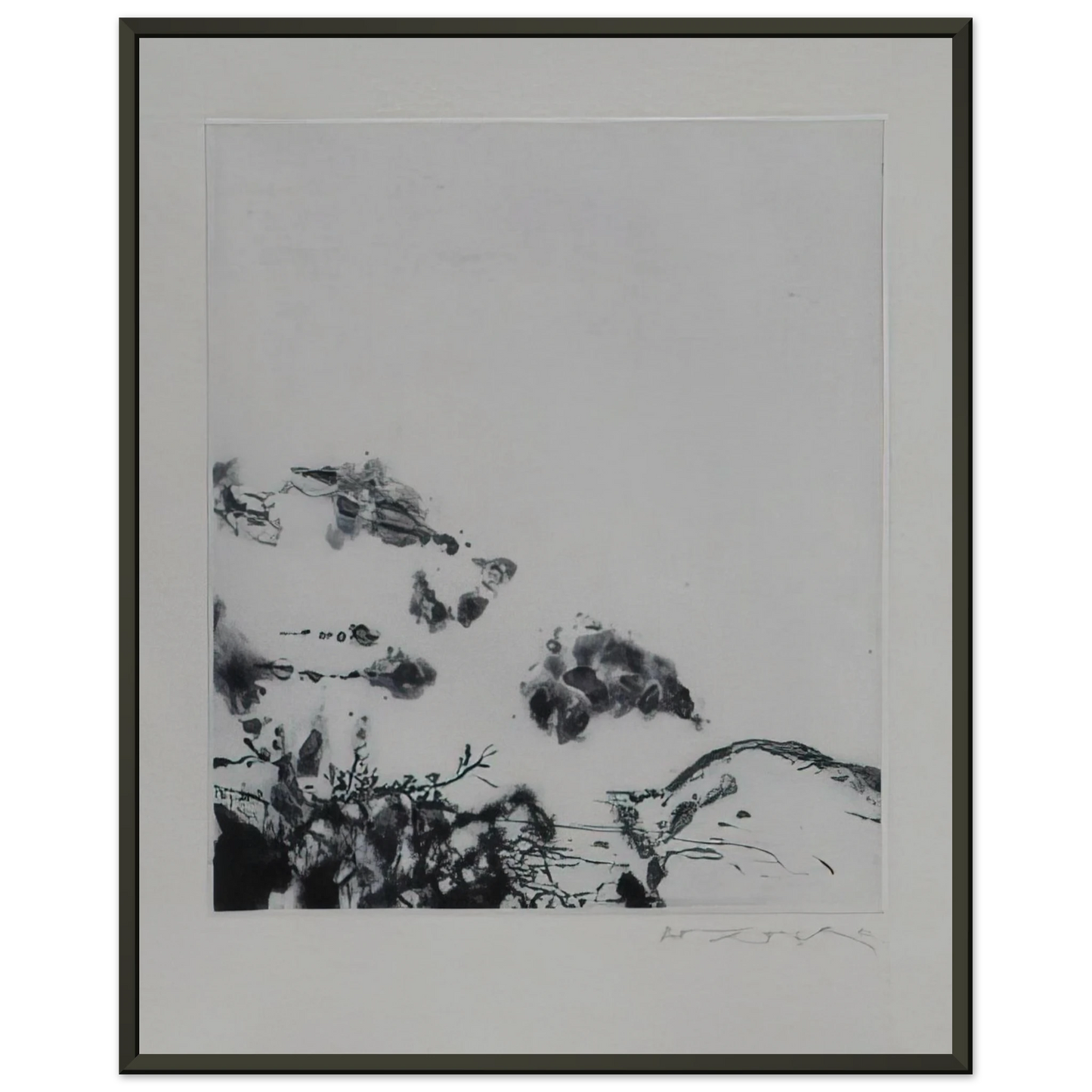 Zao WouKi ANNONCIATION AND MOMENTS 383 1994 Framed Art Print - Aluminum Frame - 60x80 cm / 24x32 inches