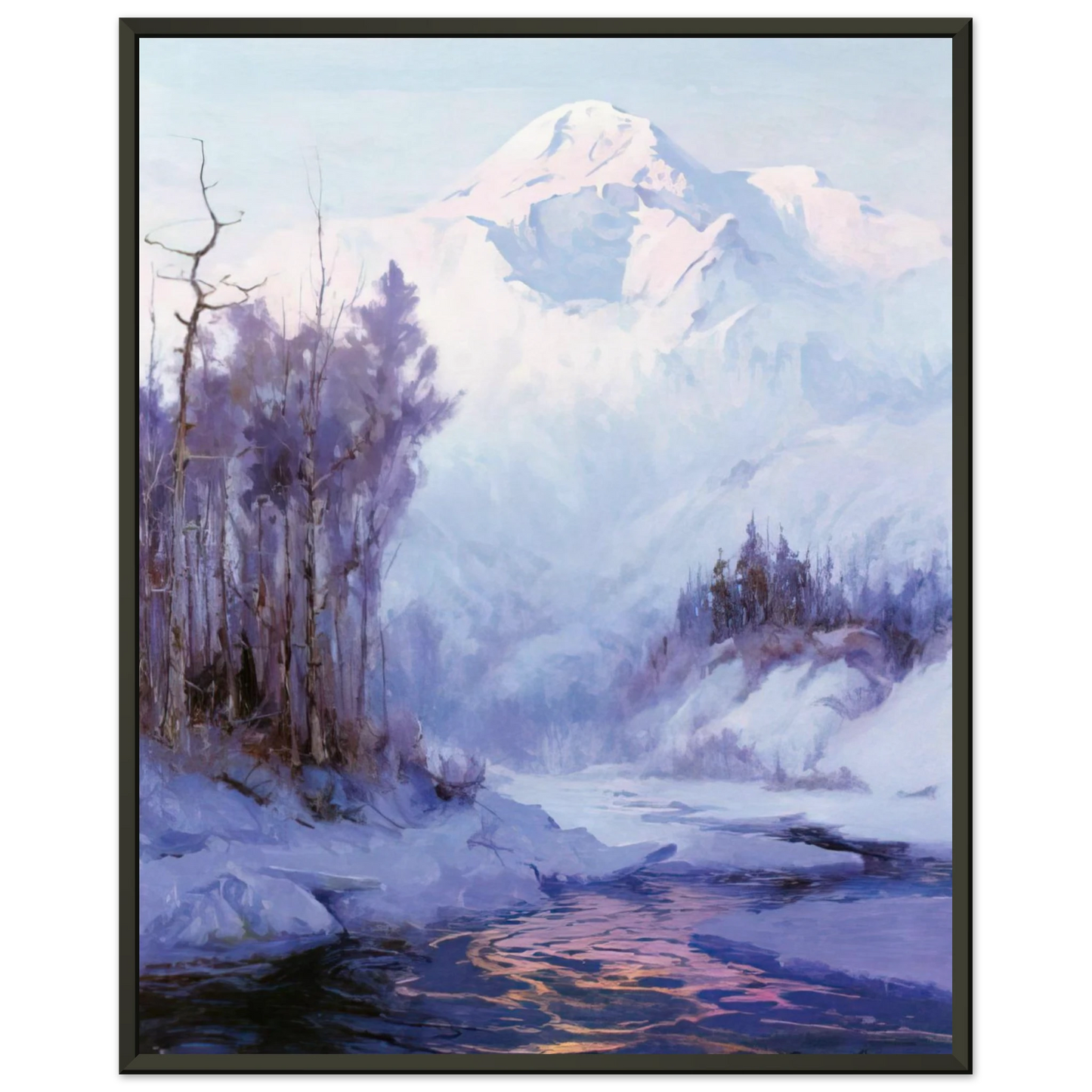 Sydney Laurence The Breakup Romanticism Framed Art Print - Aluminum Frame - 60x80 cm / 24x32 inches