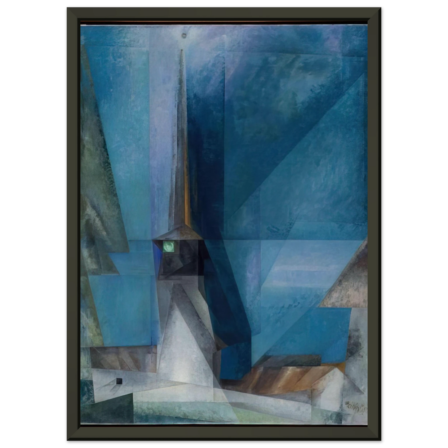 Lyonel Feininger GELMERODA 1936 Framed Art Print - Aluminum Frame - 40x50 cm / 16x20 inches