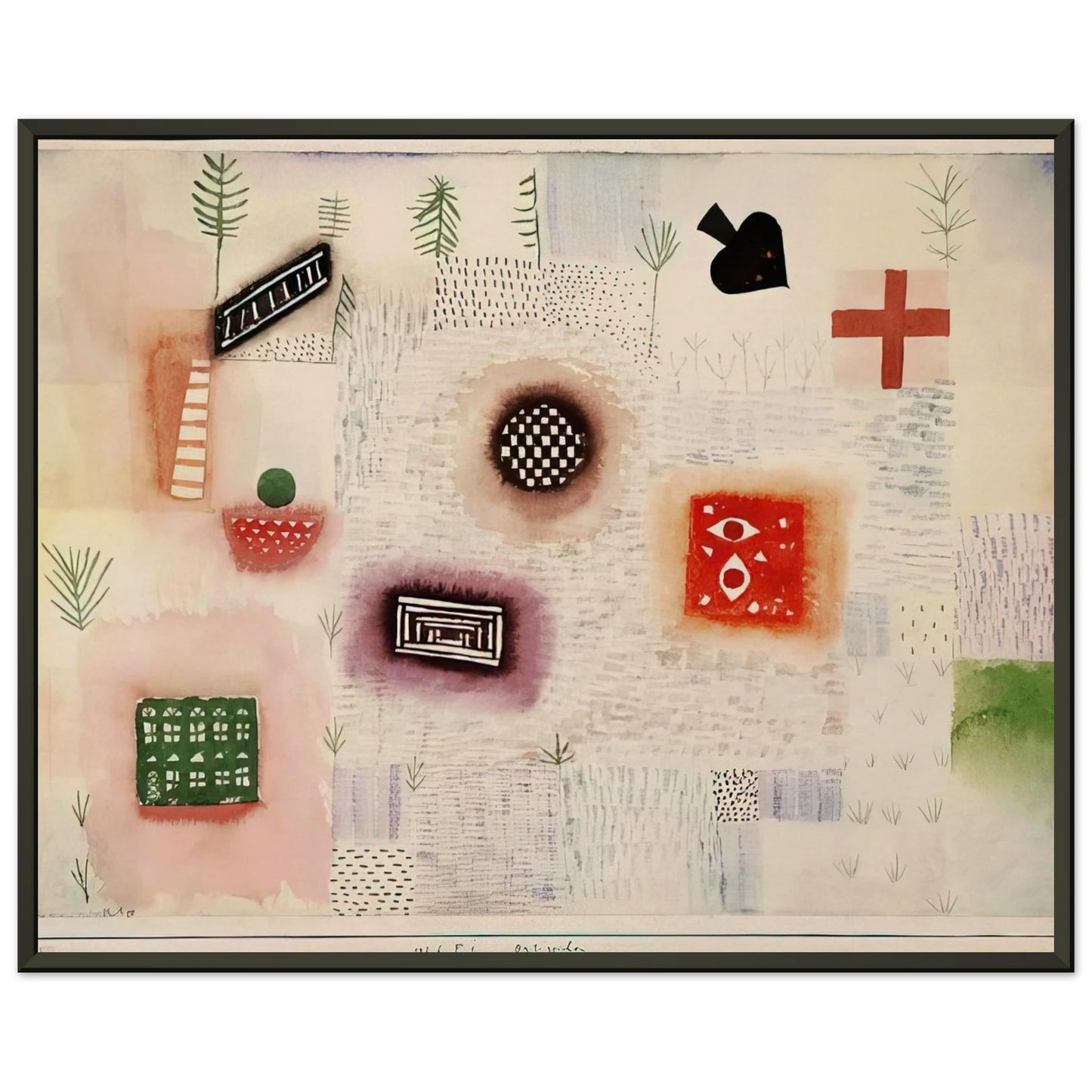 Paul Klee  PLACE SIGNS 1926 Framed Art Print  - Aluminum Frame - 60x80 cm / 24x32 inches