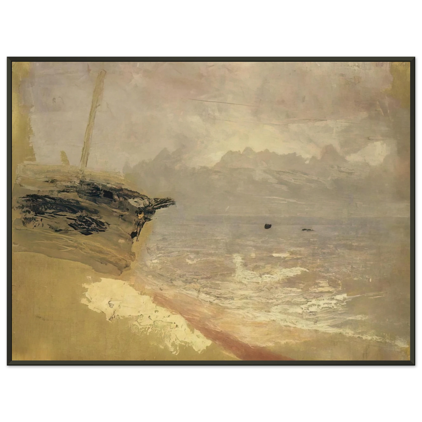 Arkhyp Kuindzhi Sea Gloomy Day Framed Art Print - Aluminum Frame - 60x80 cm / 24x32 inches