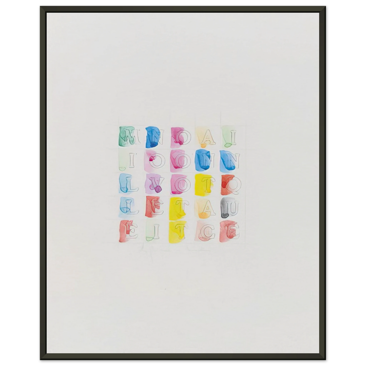 Alighiero Boetti MILLENOVECENTOTTANTACINQUE 1985 Framed Art Print - Aluminum Frame - 40x50 cm / 16x20 inches