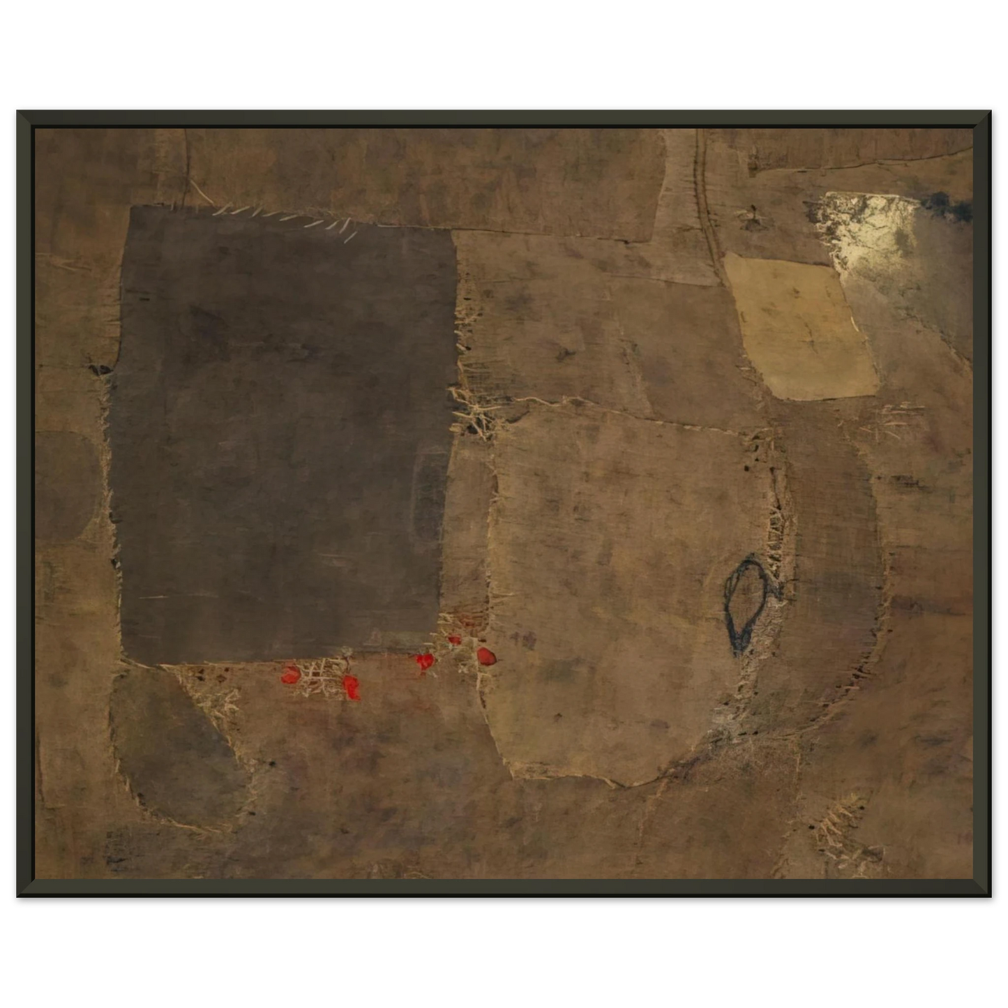 Alberto Burri Composition Framed Art Print - Aluminum Frame - 60x80 cm / 24x32 inches
