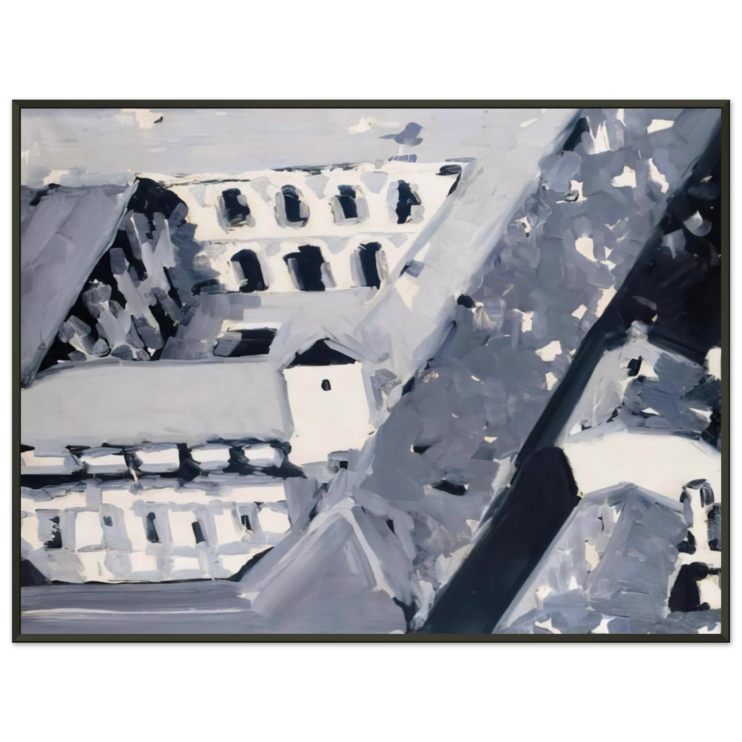 Gerhard Richter TOWNSCAPE M5 1968 Framed Art Print - Aluminum Frame - 70x100 cm / 28x40 inches