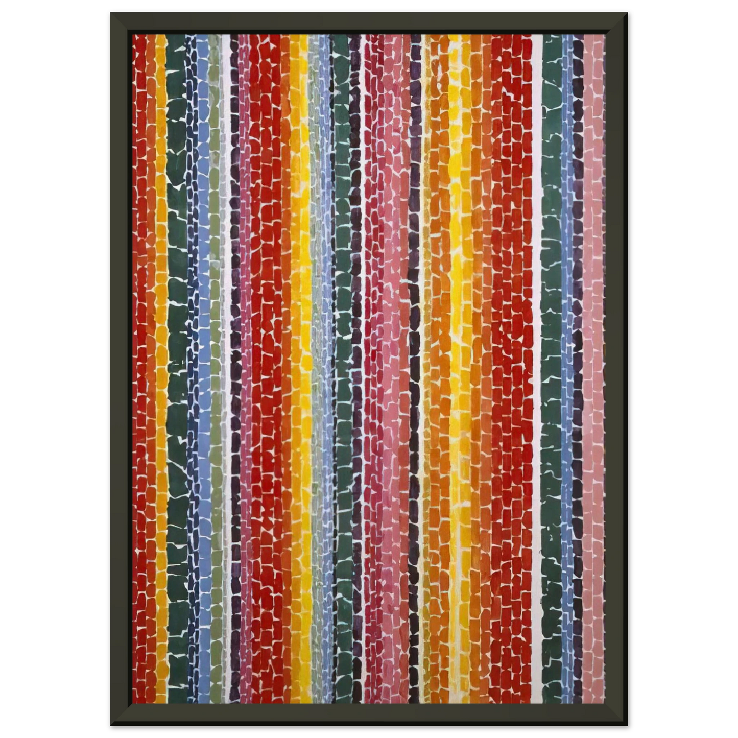 Alma Woodsey Thomas EARTH SERMON BEAUTY LOVE AND PEACE 1971 Framed Art Print - Aluminum Frame - 60x80 cm / 24x32 inches