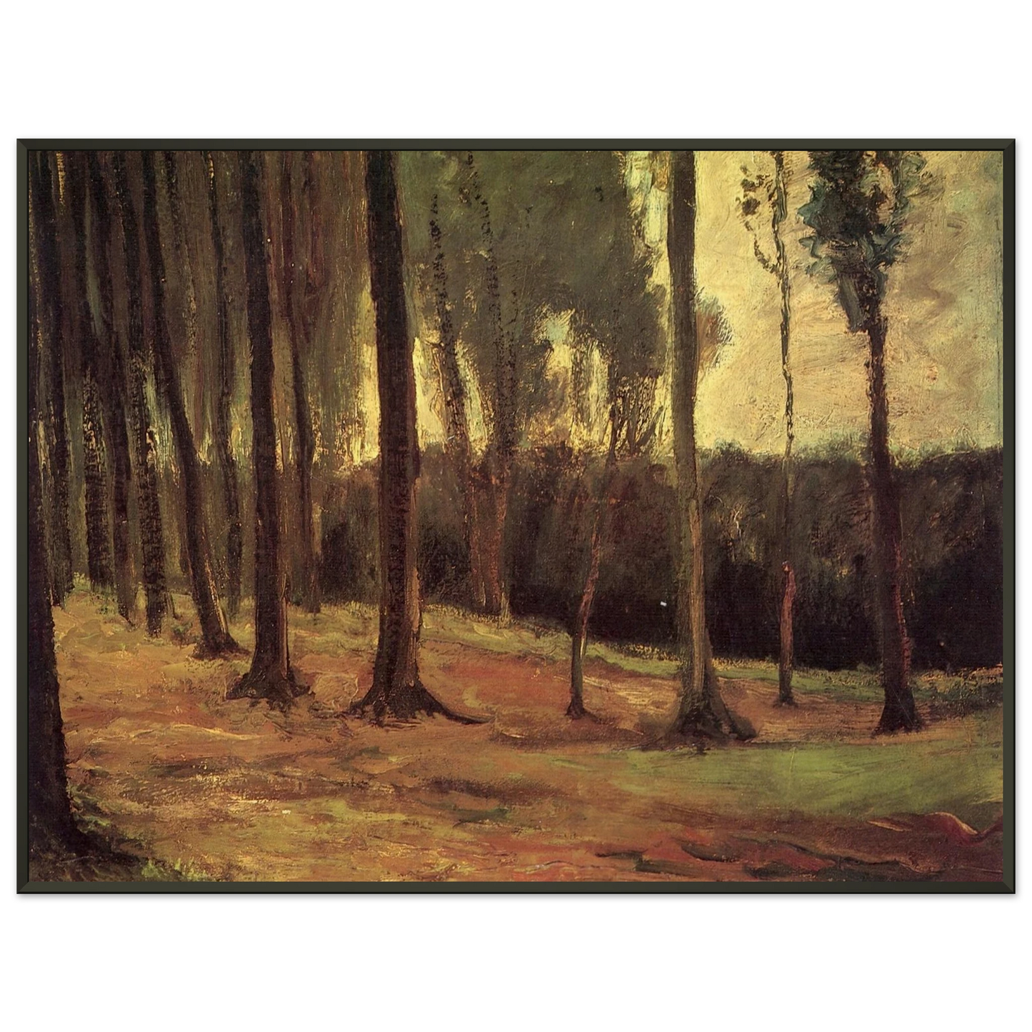 Vincent van Gogh  Edge of a Wood Framed Art Print  - Aluminum Frame - 60x80 cm / 24x32 inches