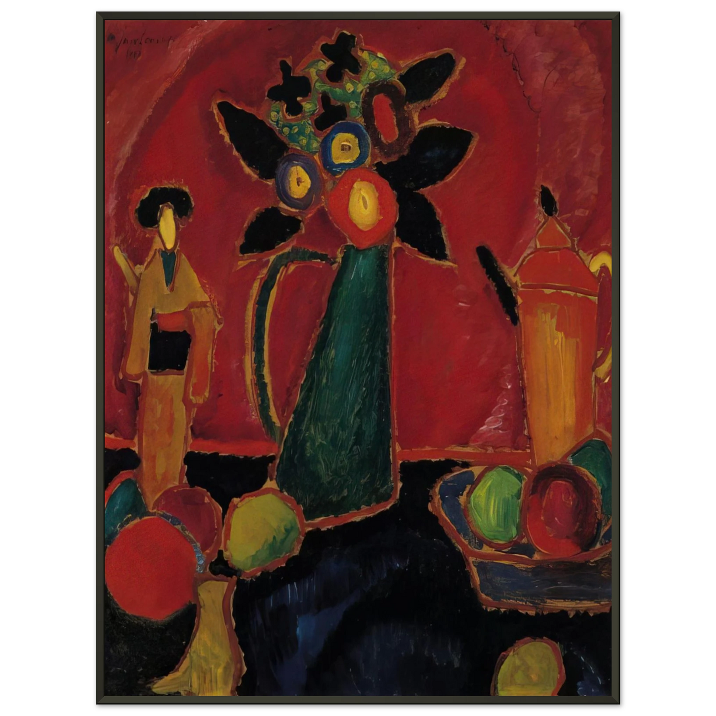 Alexej von Jawlensky JAPANESE FLOWER 1913 Framed Art Print - Aluminum Frame - 40x50 cm / 16x20 inches