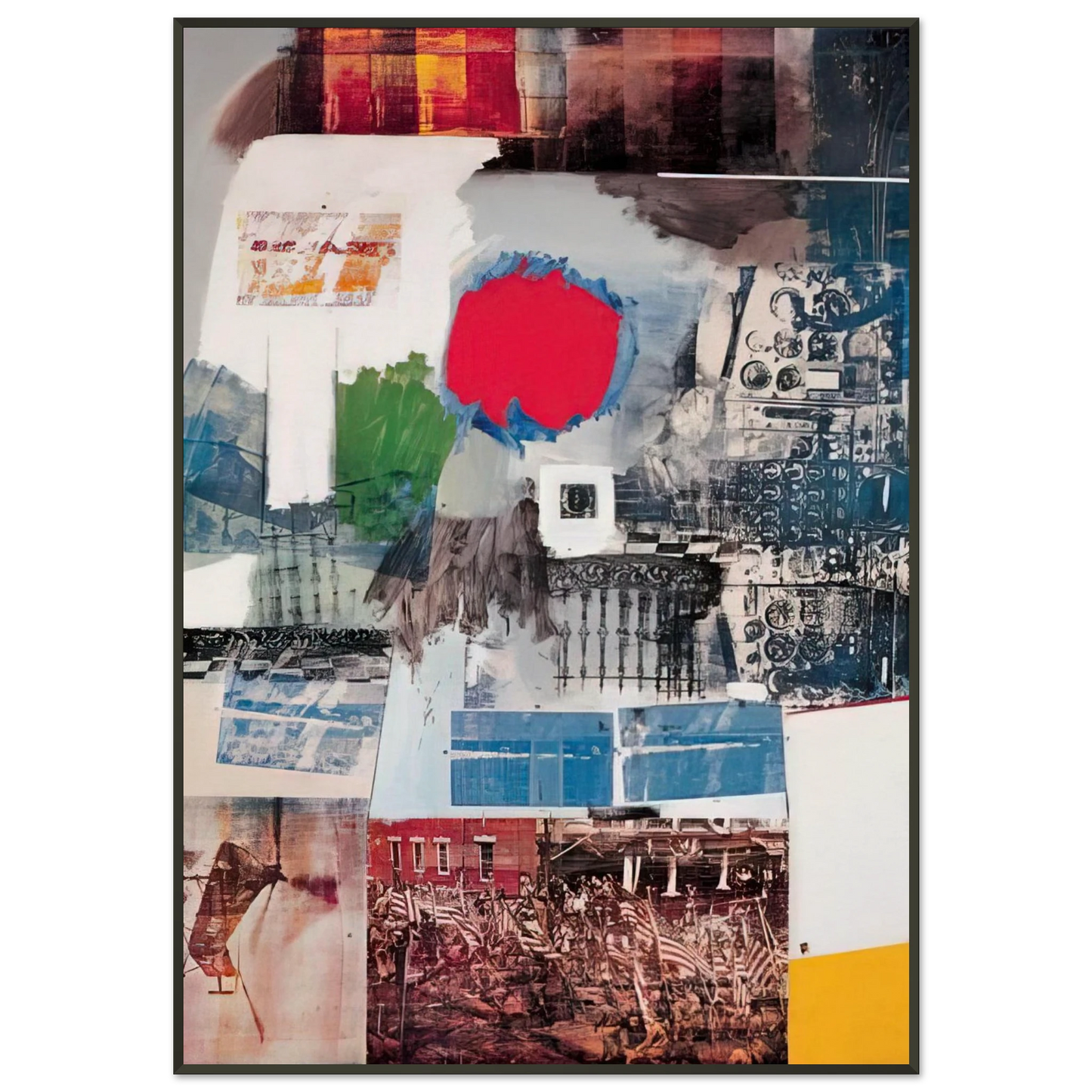 Robert Rauschenberg ARCHIVE 1963 Framed Art Print - Aluminum Frame - 21x29.7 cm / 8x12"