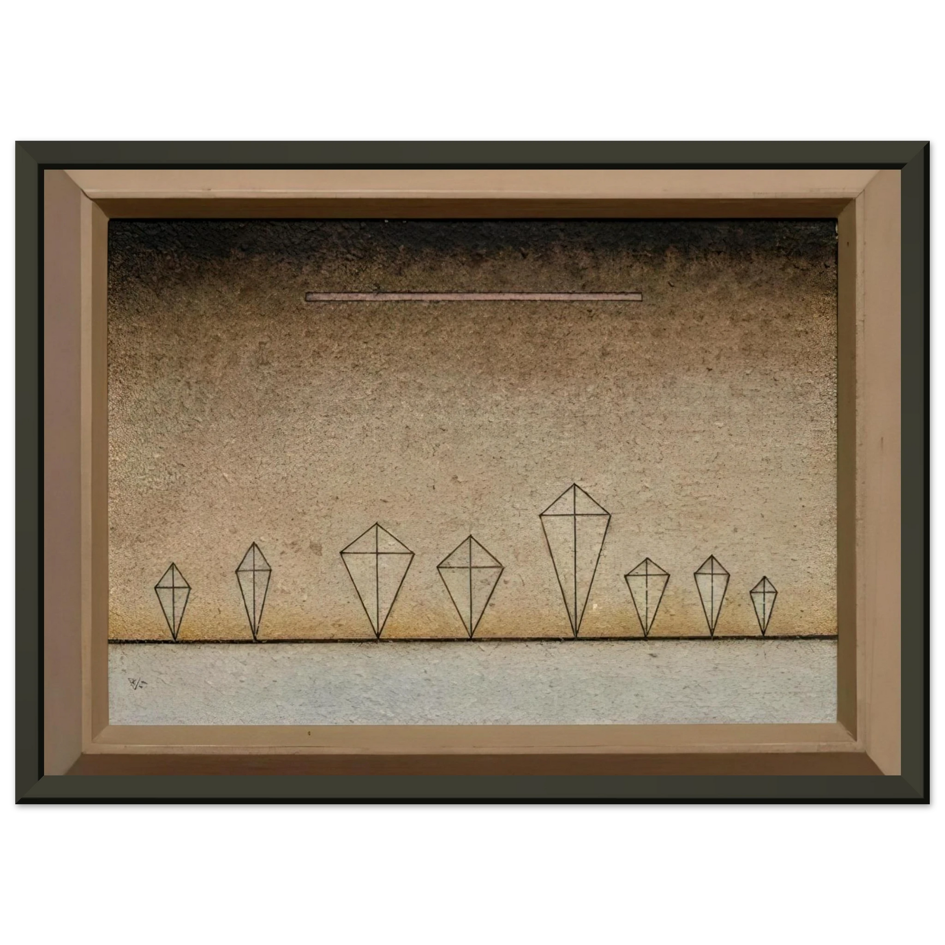 Wassily Kandinsky  EIGHT TIMES 1929 Framed Art Print  - Aluminum Frame - 60x80 cm / 24x32 inches
